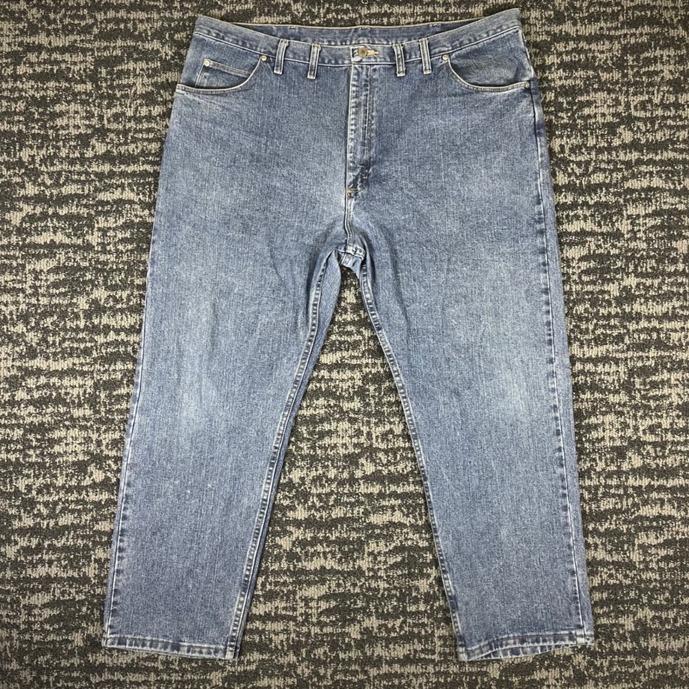 Wrangler Jeans Men 44x30 Blue Relaxed Fit Straight Leg Denim 9T701VR Workwear